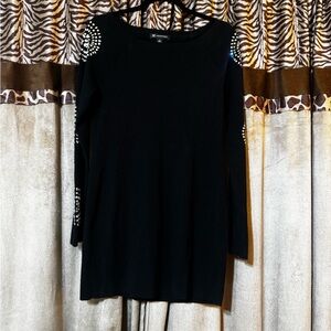 INC International Concepts Black Dress with Studded Accents